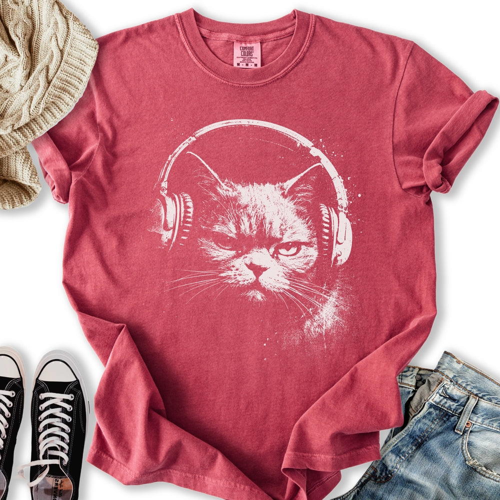 Headphones Cat T-Shirt