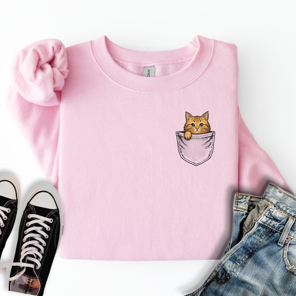 Ginger Cat Pocket Sweatshirt