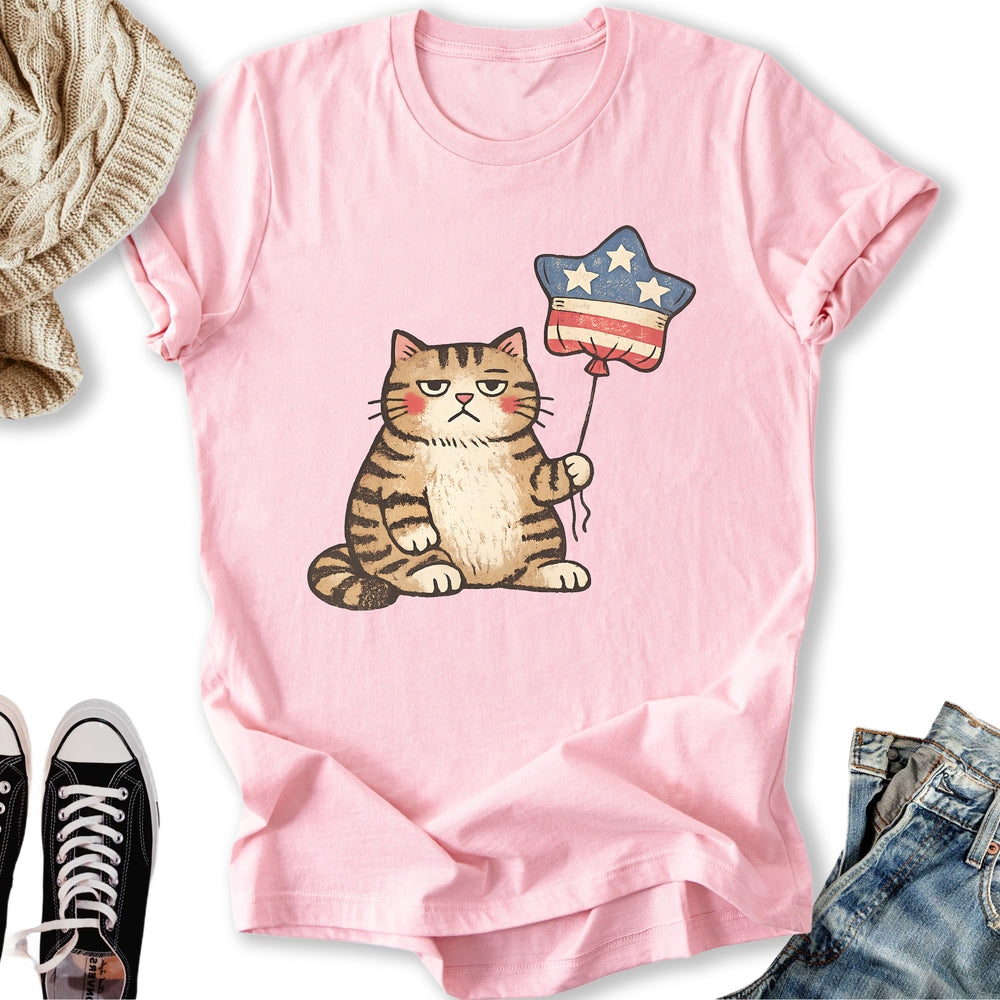 Unbothered Cat Patriot T-Shirt