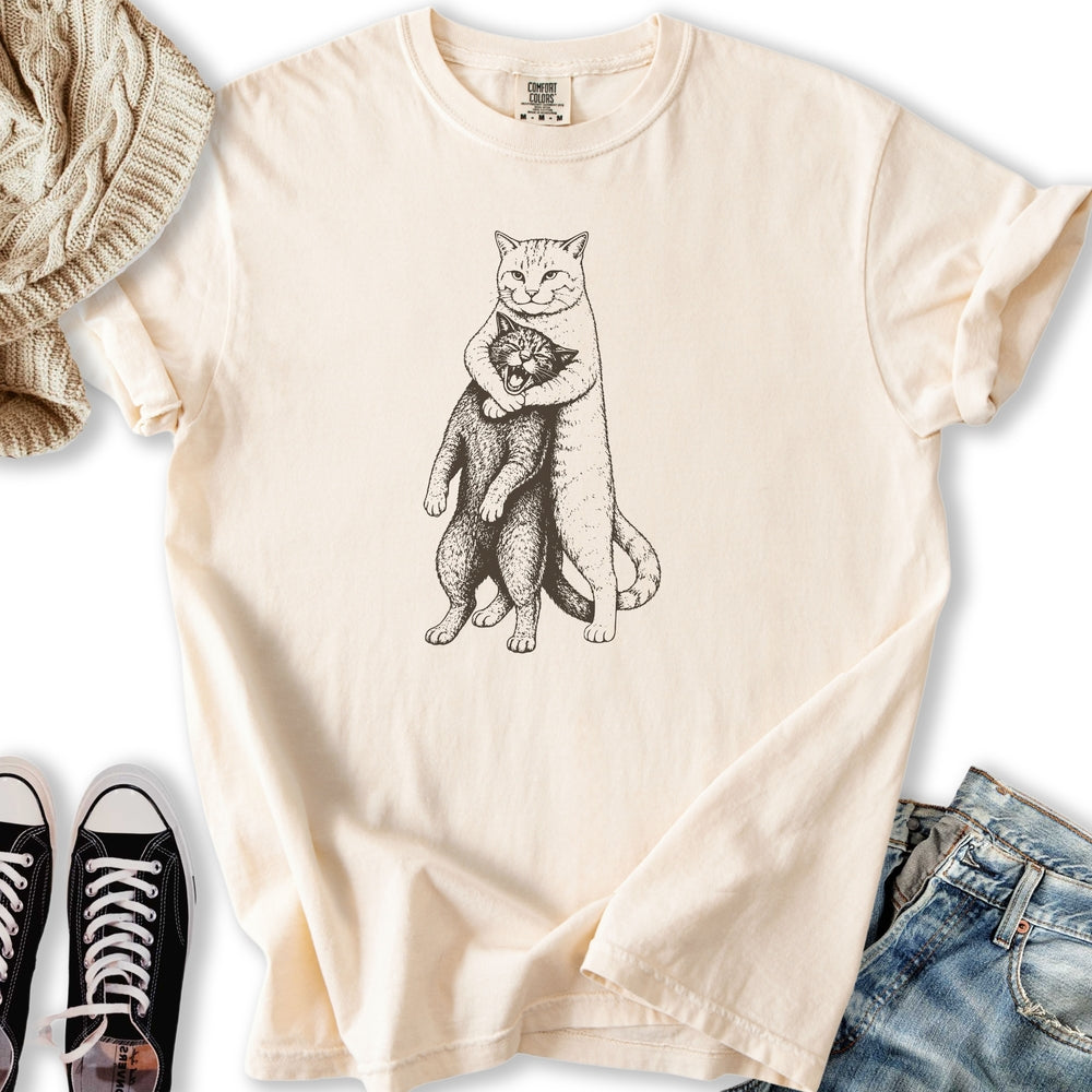 Headlock Cat Sketch T-Shirt