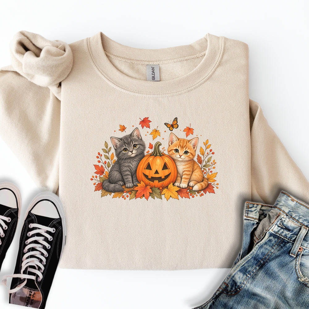 Cute Pumpkin Kittens Sweatshirt