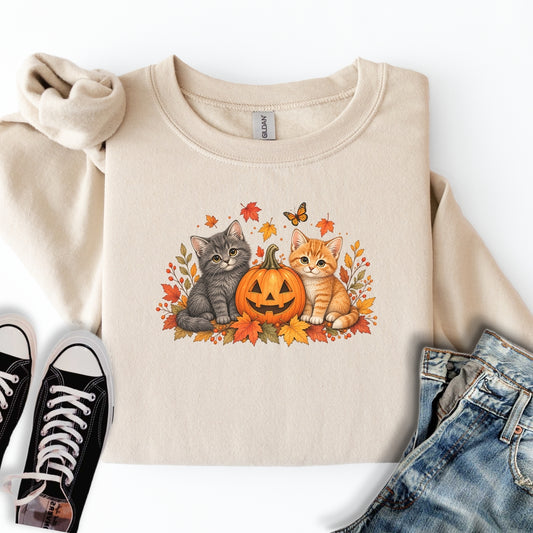 Cute Pumpkin Kittens Sweatshirt