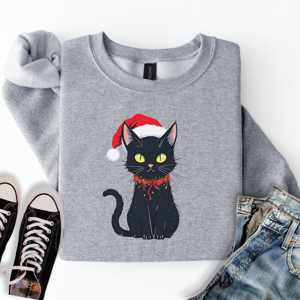 Black Cat Tinsel Sweatshirt