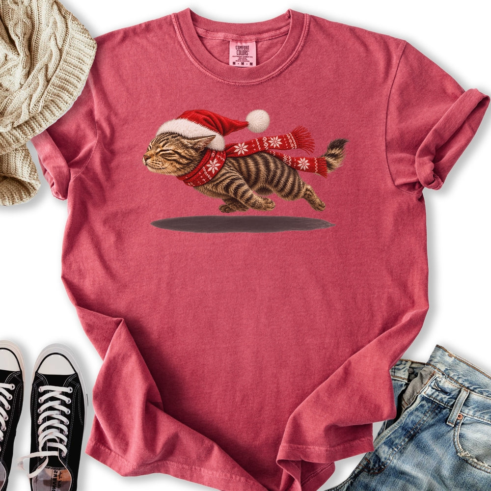 Christmas Zoomies Cat Relaxed Tee