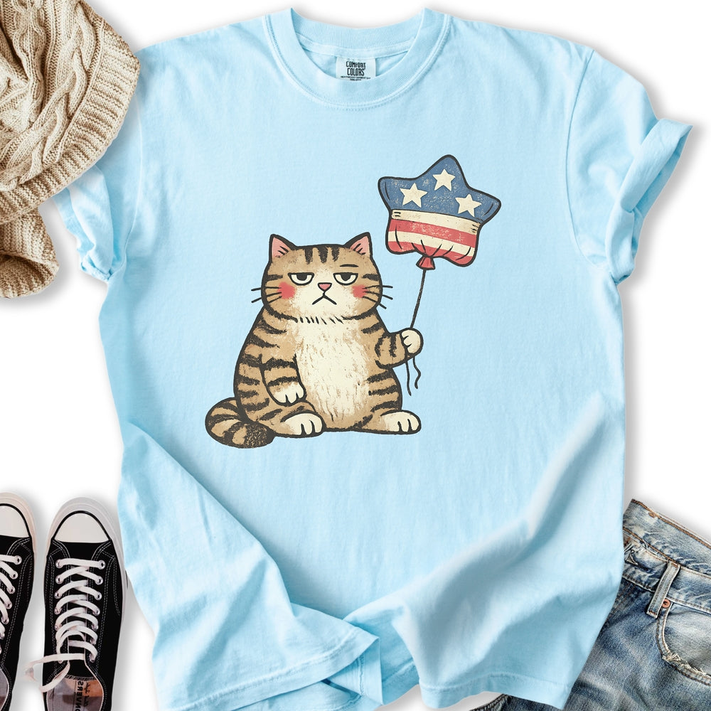 Unbothered Cat Patriot T-Shirt
