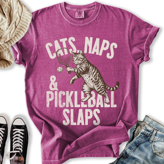 Pickleball Slaps Cat T-Shirt