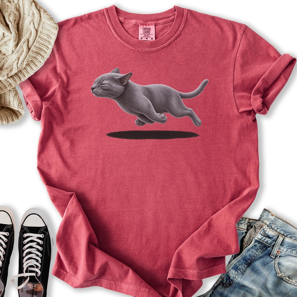 Gray Cat Zoomies Relaxed Tee