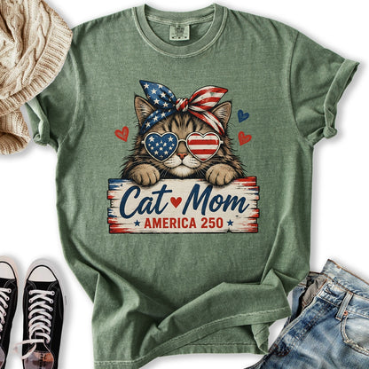 Cat Mom America T-Shirt