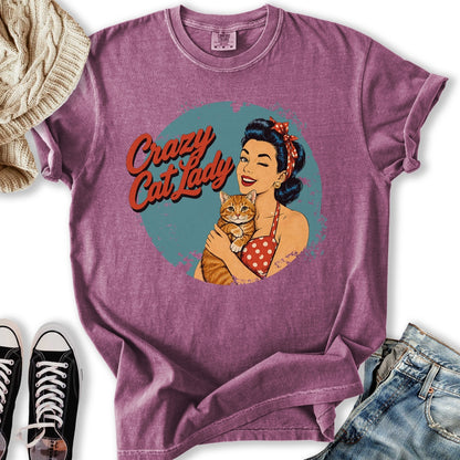 Retro Crazy Cat Lady III Relaxed Tee