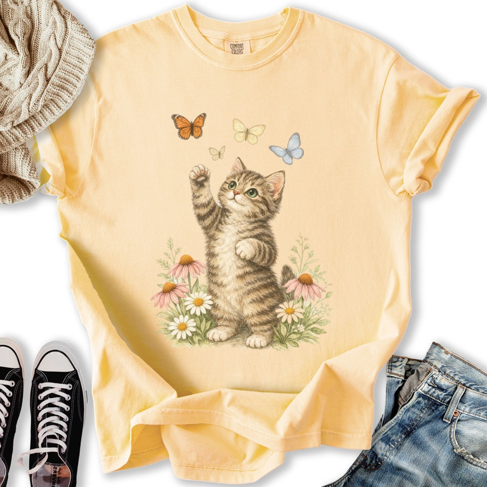 Vintage Garden Kitten T-Shirt