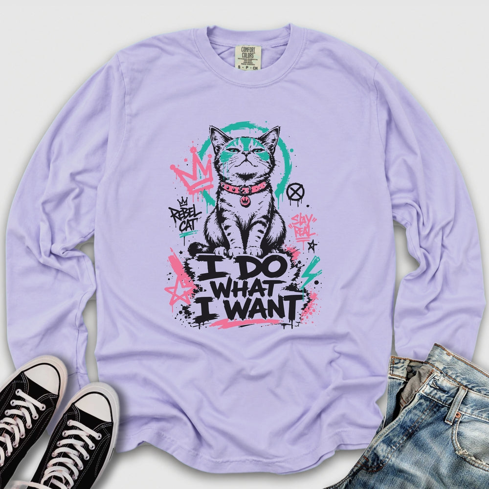 Streetart Cat Long Sleeve Tee