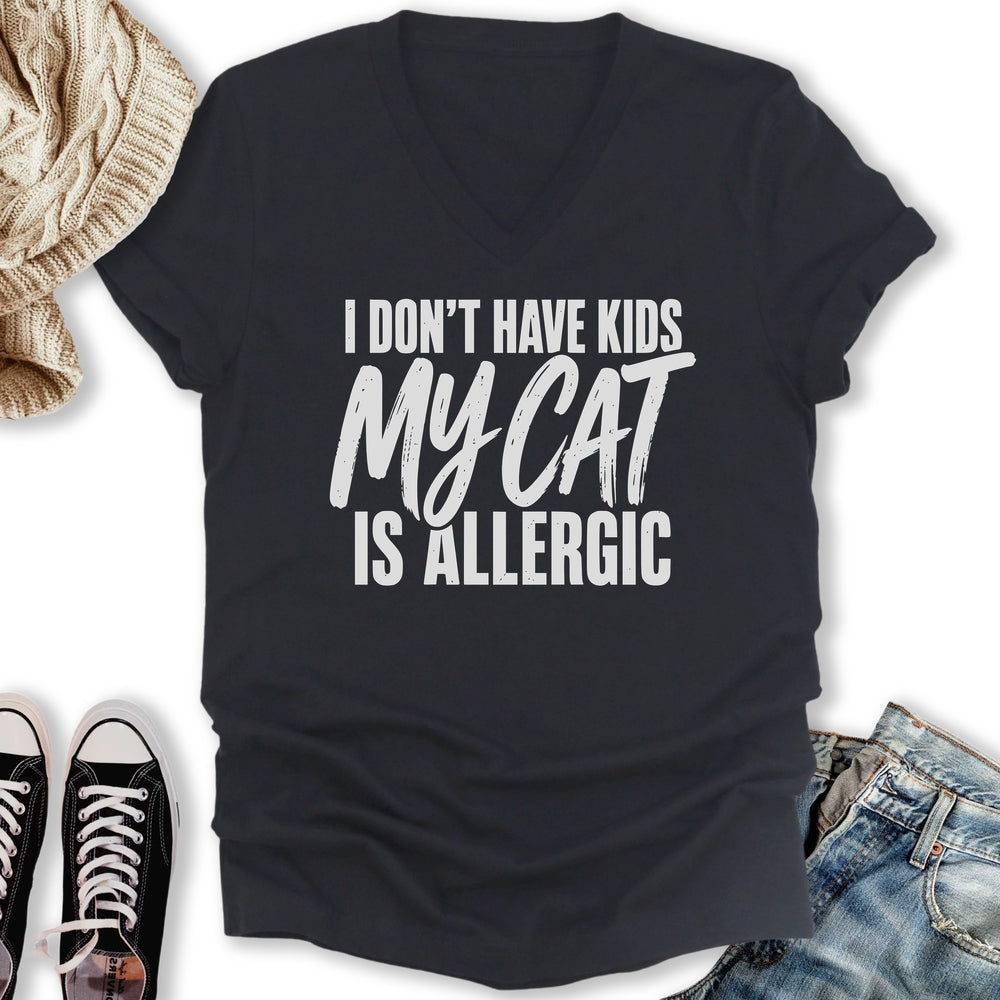 My Cat Is Allergic V-Neck Tee