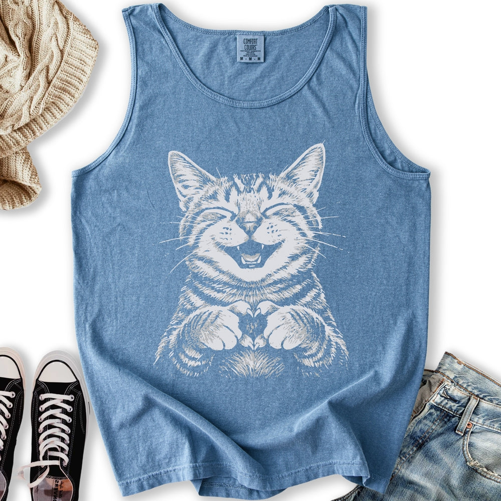 Cat Love Heart Tank