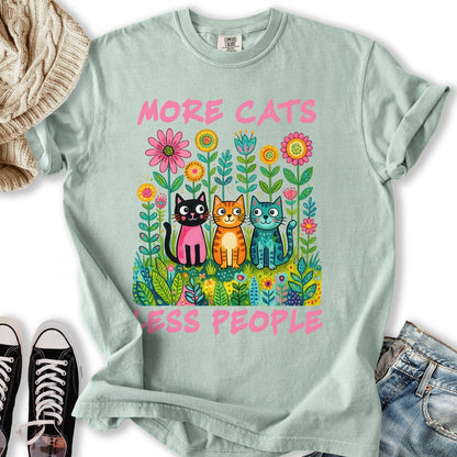 More Cats Folk Art Relaxed Tee