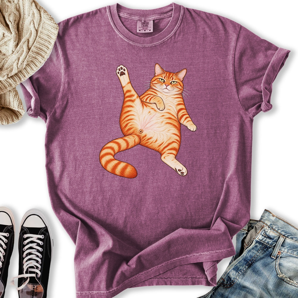 Stretching Ginger Tabby Relaxed Tee