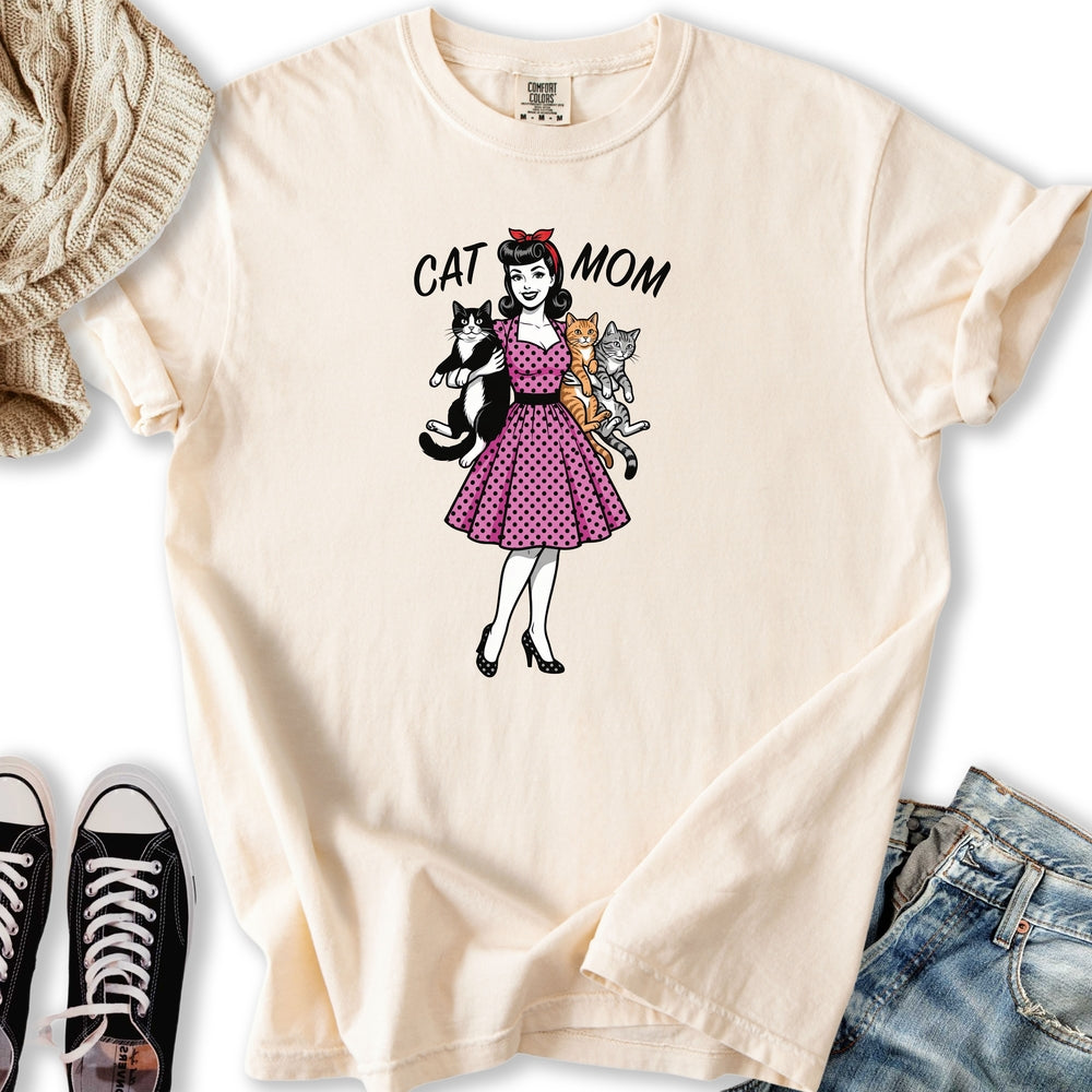 Retro Cat Mom T-Shirt