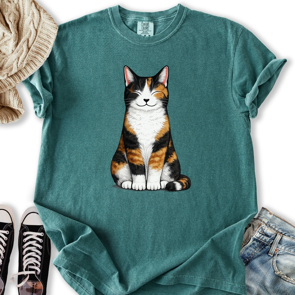 Smiling Calico Cat T-Shirt