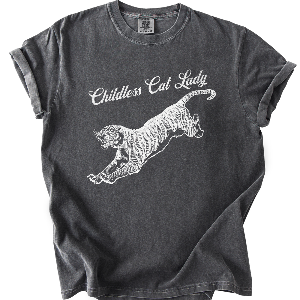 Childless Cat Lady Tiger T-Shirt