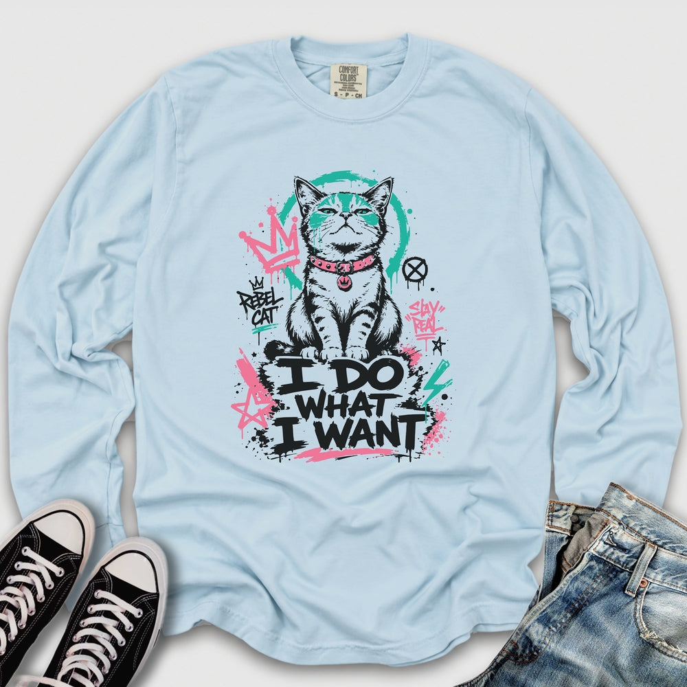Streetart Cat Long Sleeve Tee