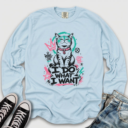 Streetart Cat Long Sleeve Tee
