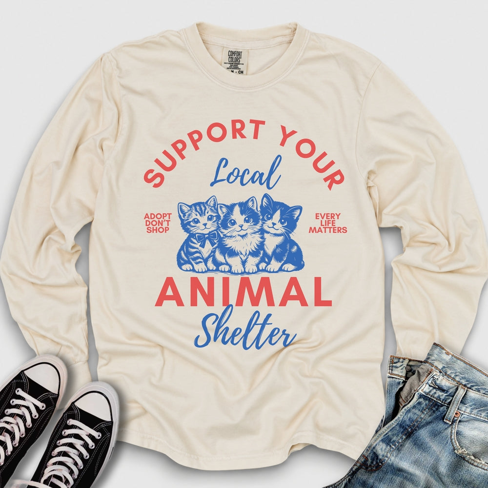 Animal Shelter Support Long Sleeve Tee