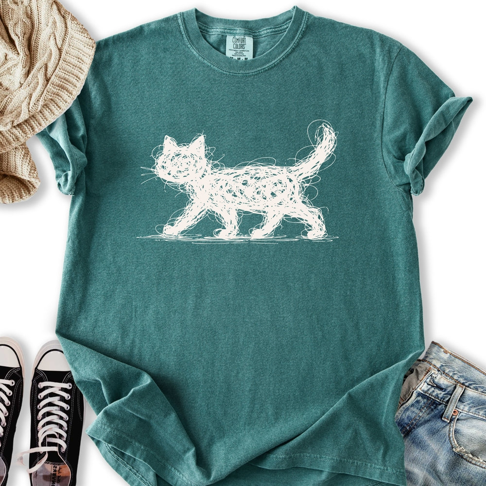 Scribbled Cat T-Shirt