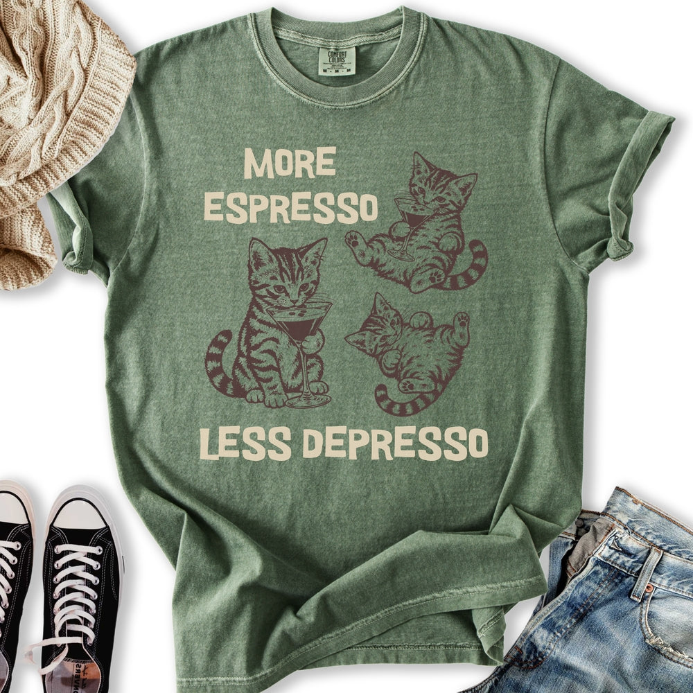 Less Depresso Cat Relaxed Tee