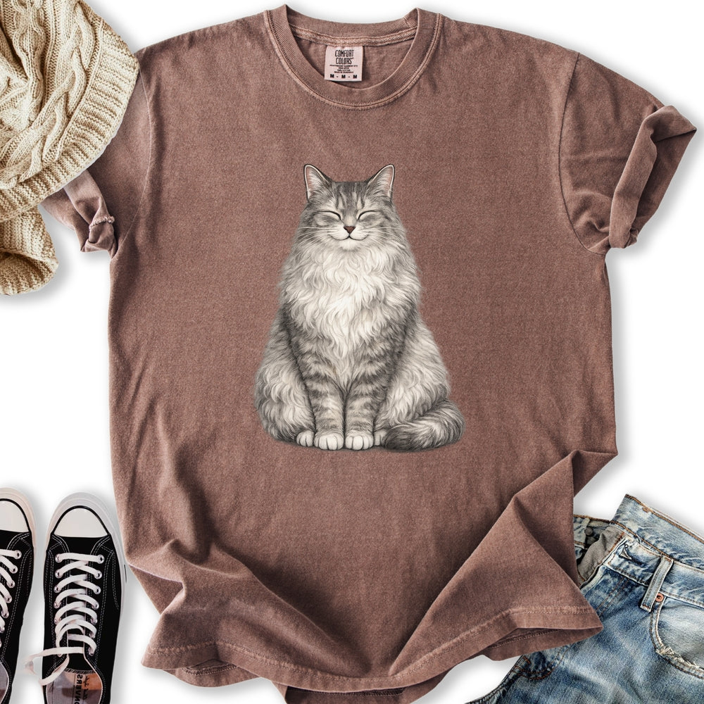 Smiling Longhair Tabby T-Shirt