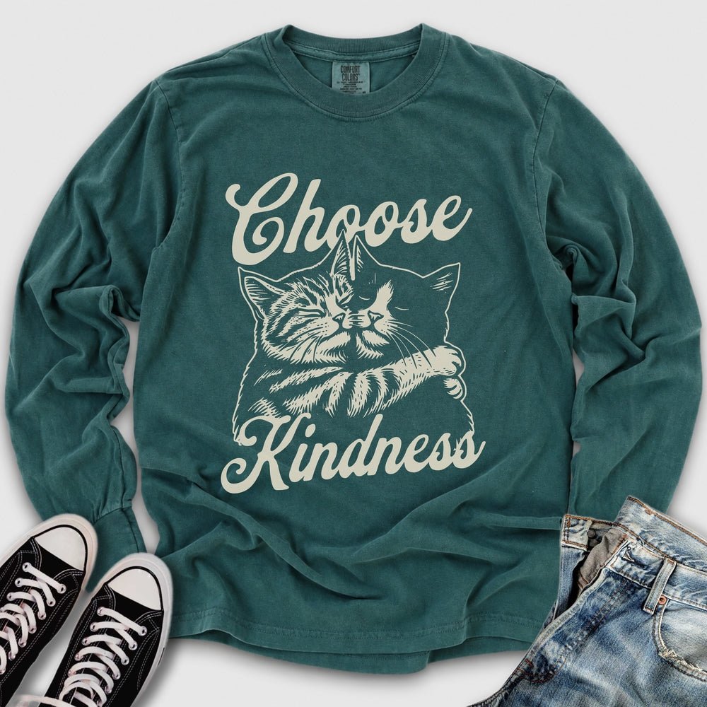 Choose Kindness Cats Long Sleeve Tee