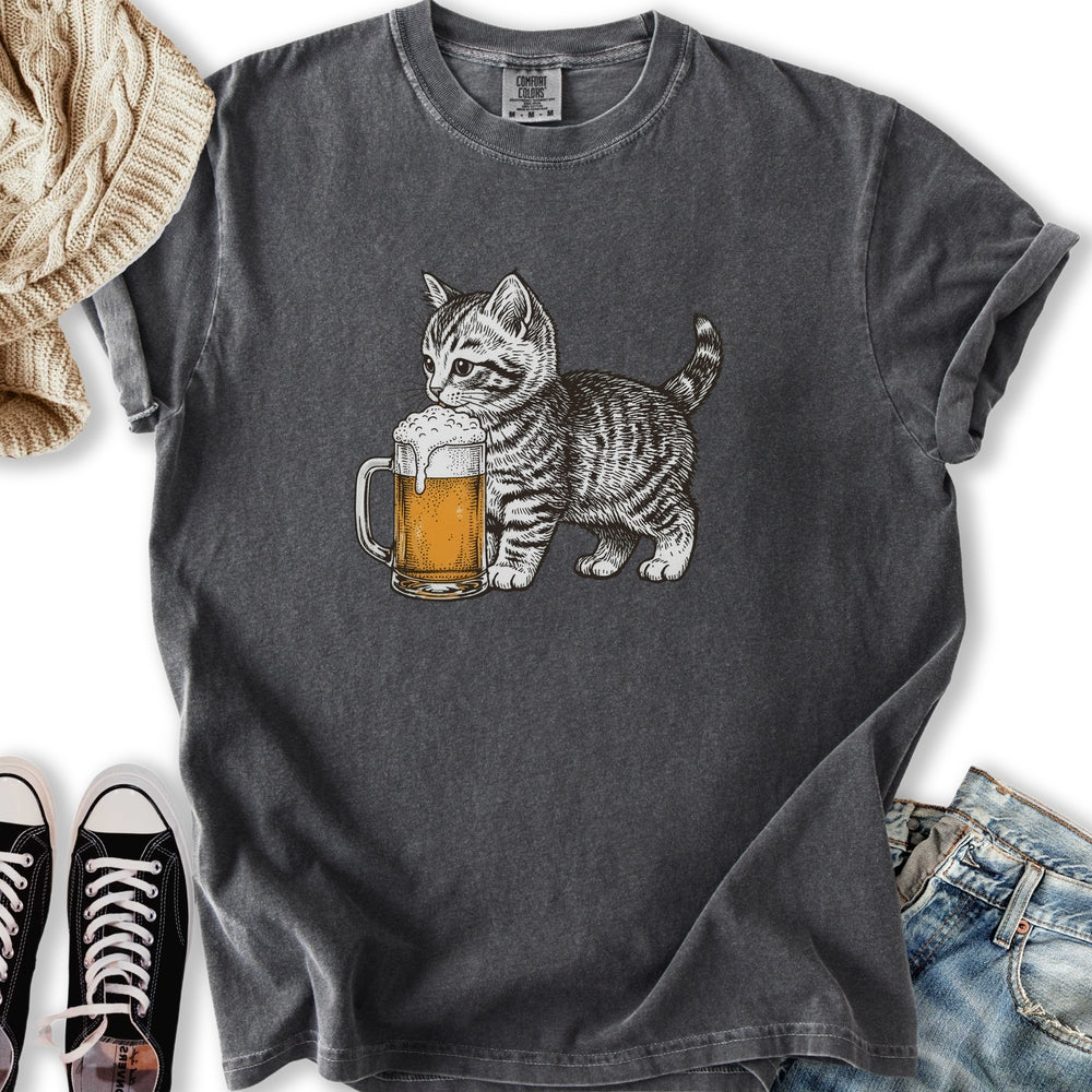 Kitten with Beer T-Shirt