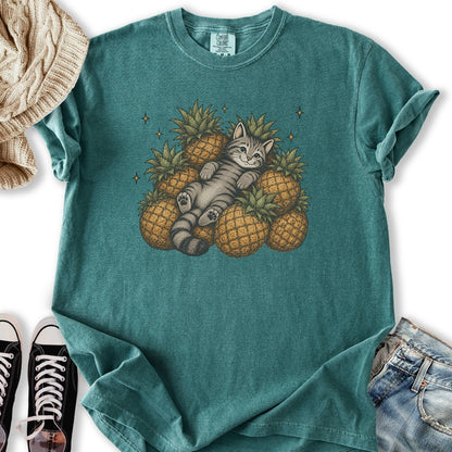 Pineapple Cat Relaxed Tee