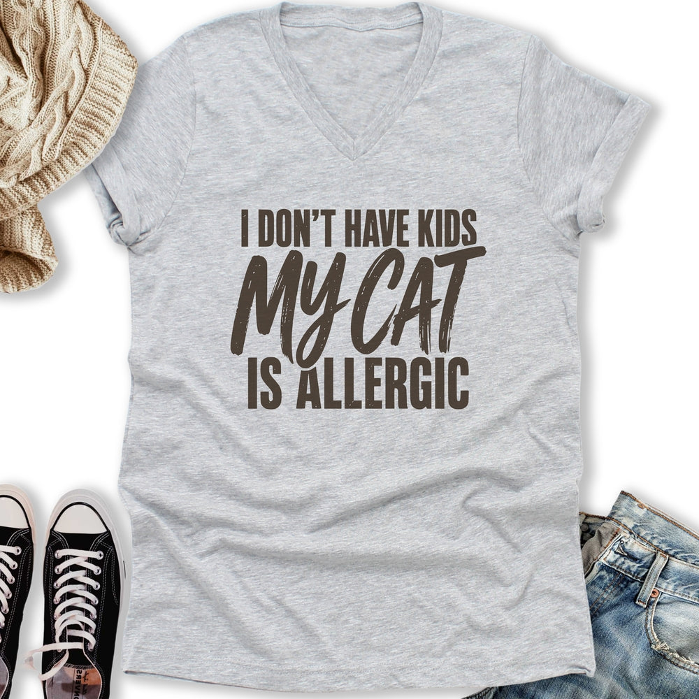 My Cat Is Allergic V-Neck Tee