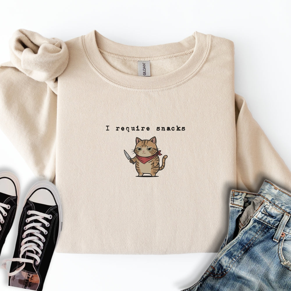 I Require Snacks Sweatshirt