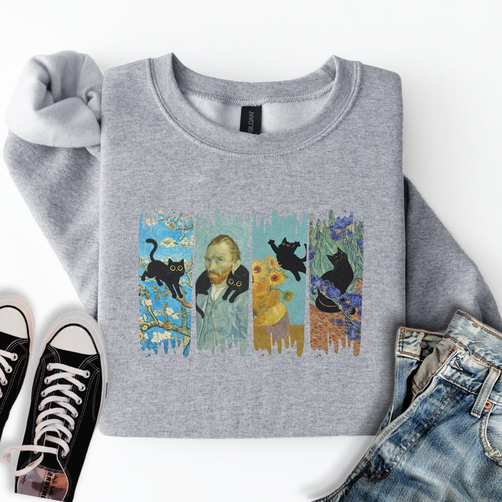 Van Goghs Cat Sweatshirt