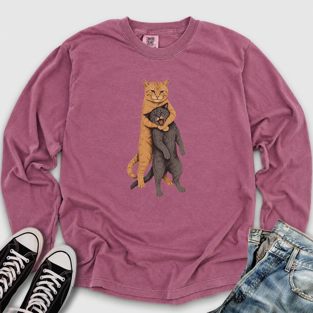 Cat Headlock Long Sleeve Tee