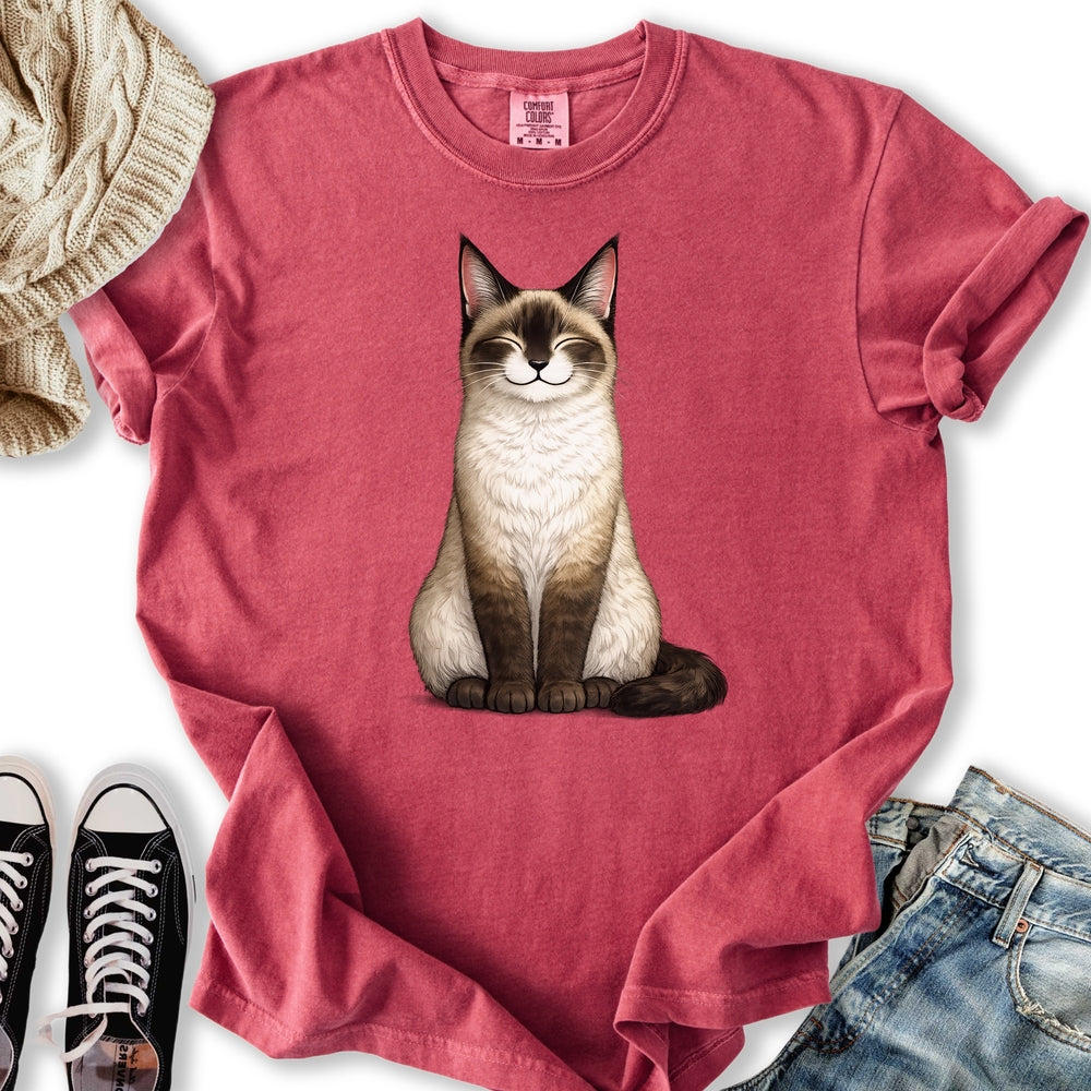 Smiling Siamese Cat T-Shirt
