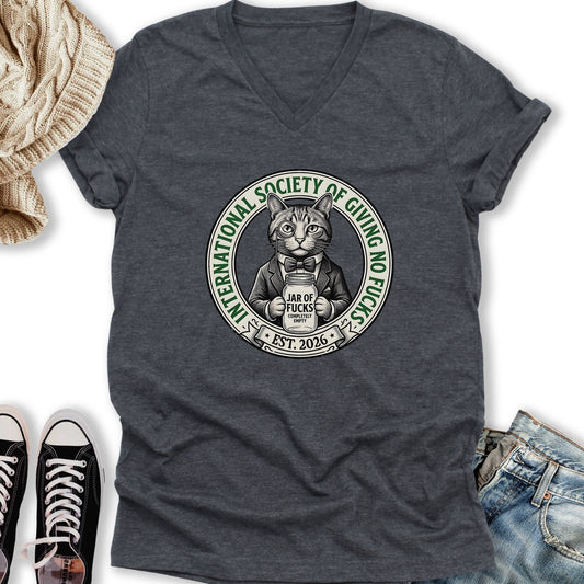 Not GAF Society V-Neck Tee