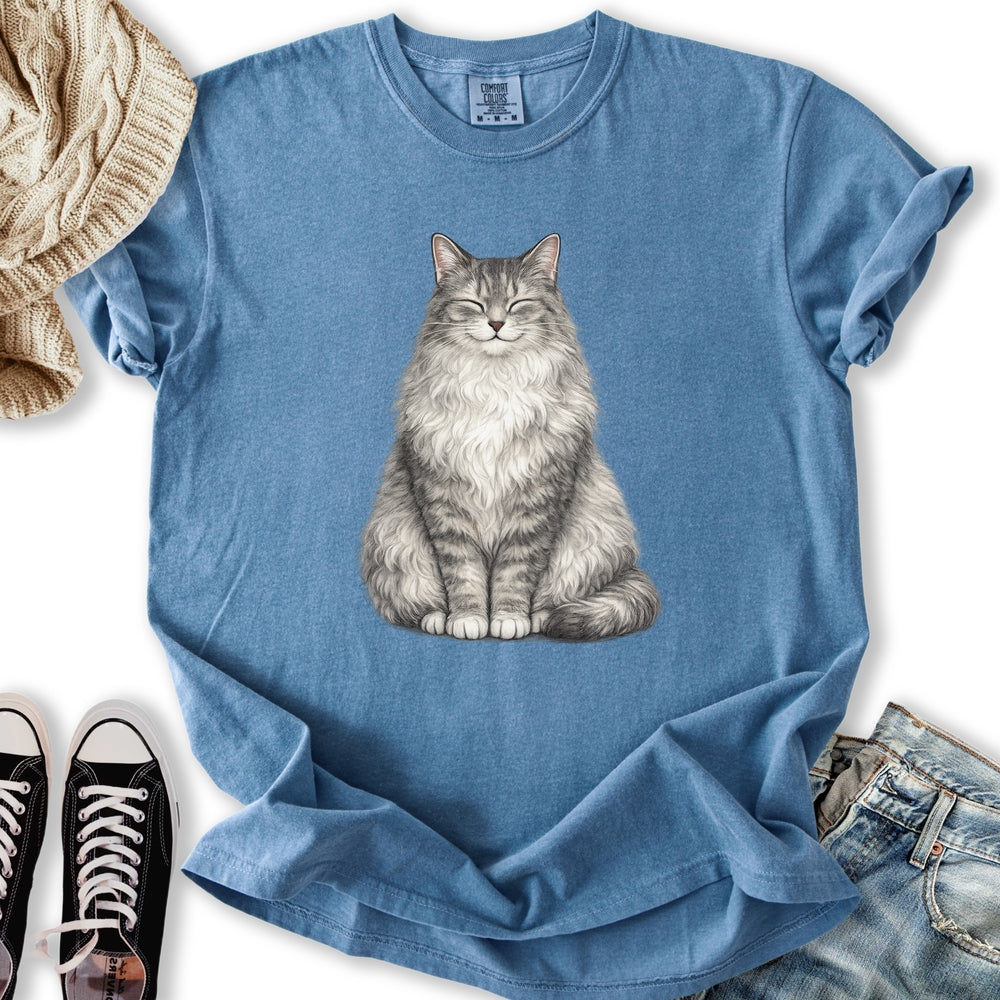 Smiling Longhair Tabby T-Shirt