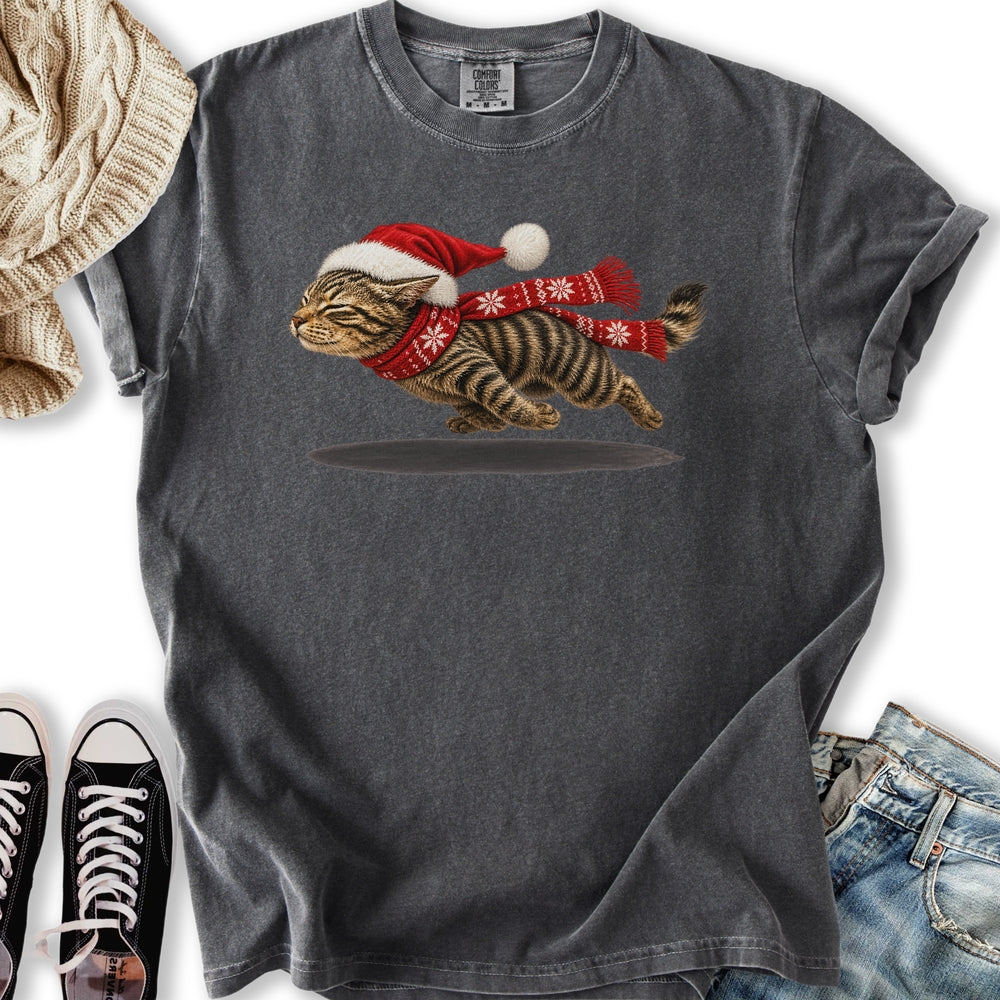 Christmas Zoomies Cat Relaxed Tee