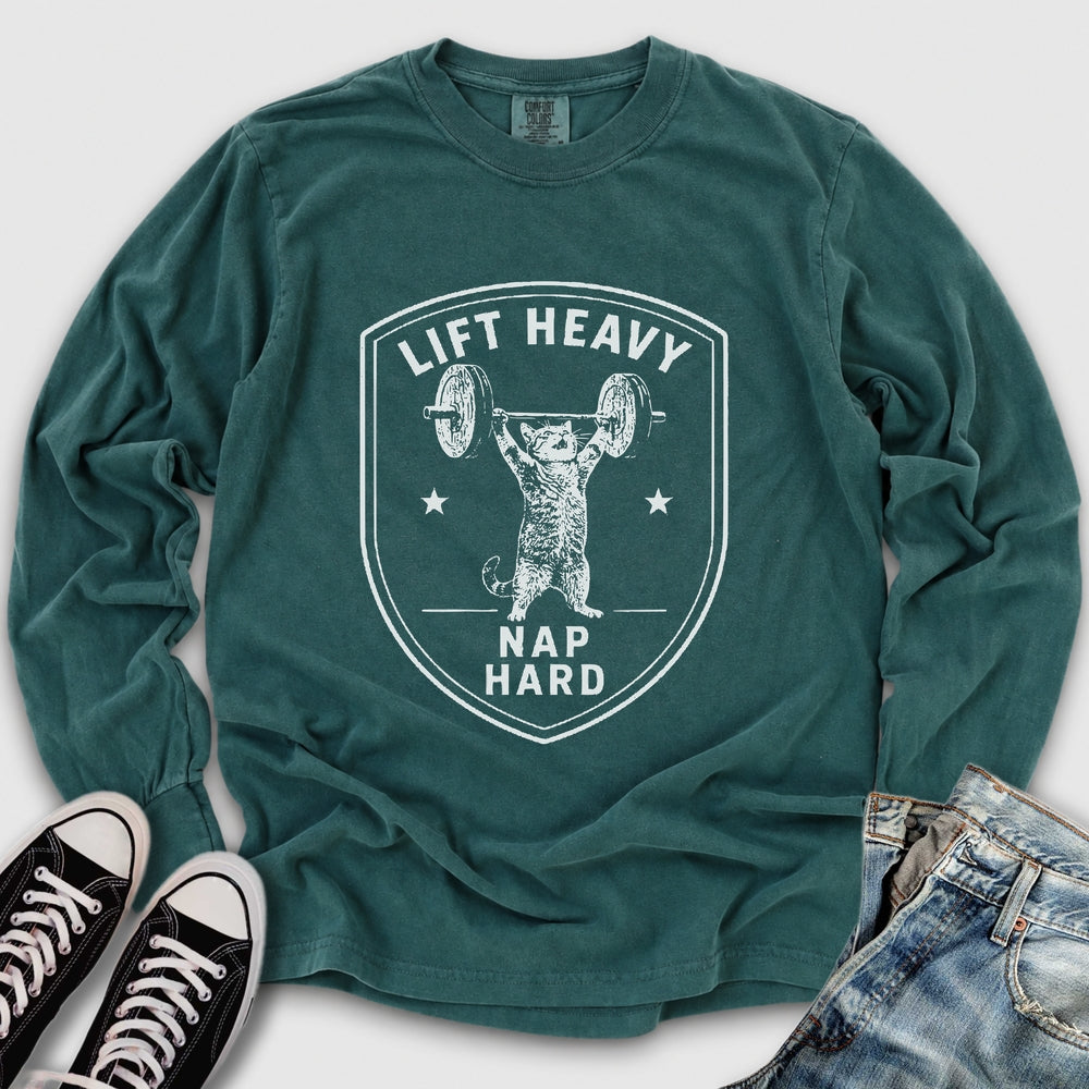 Lift Heavy Nap Hard Long Sleeve Tee