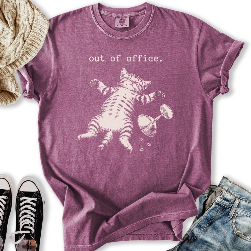 Out of Office Cat Relaxed Tee