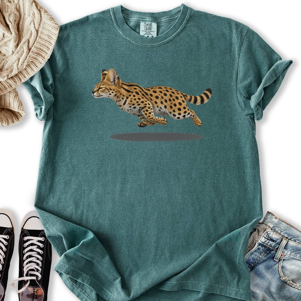 Serval Cat Zoomies Relaxed Tee