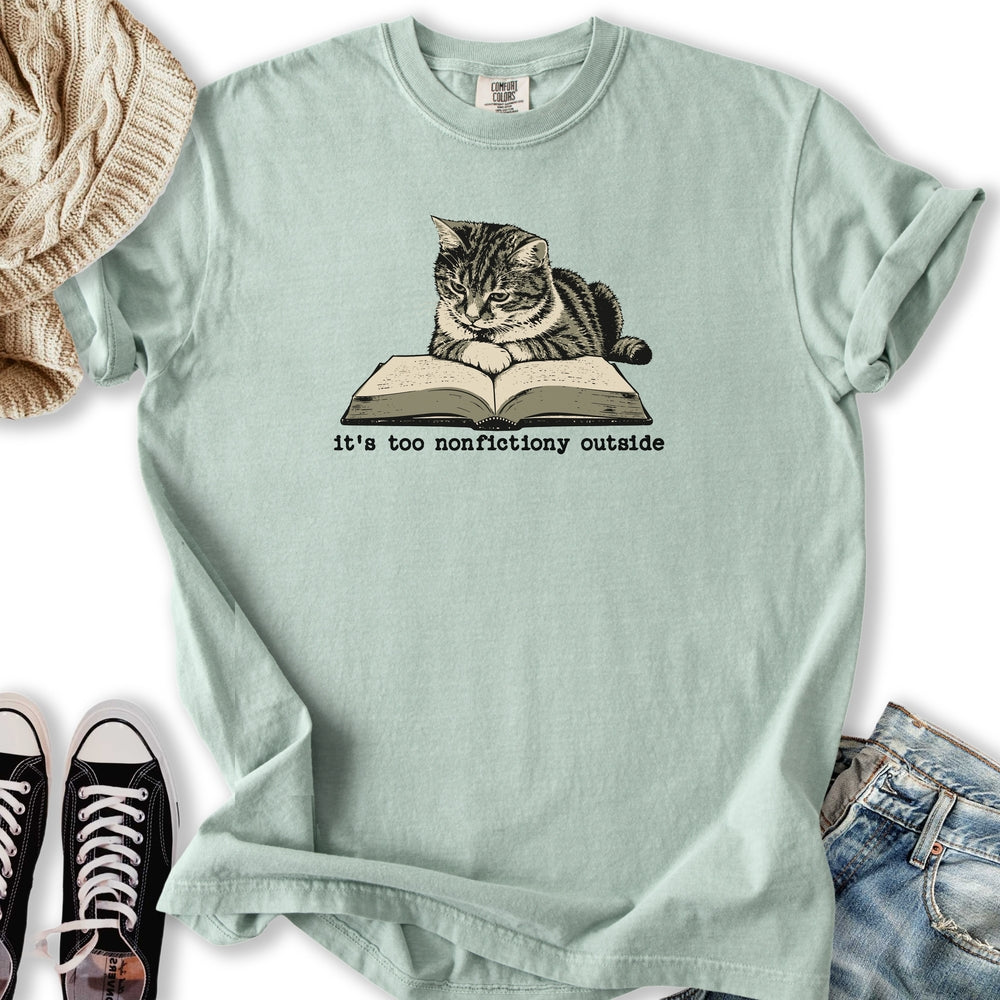 Too Nonfictiony Cat Relaxed Tee