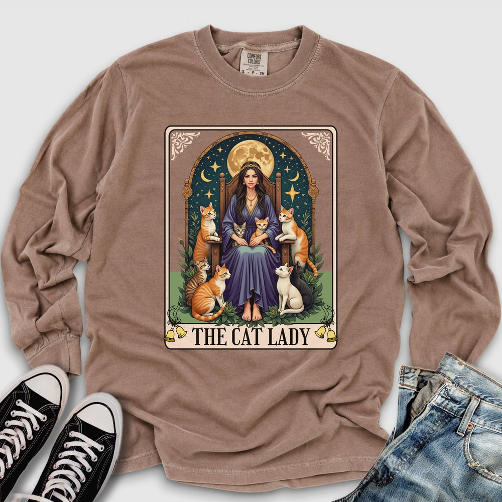 Ginger Cat Lady Tarot Long Sleeve Tee