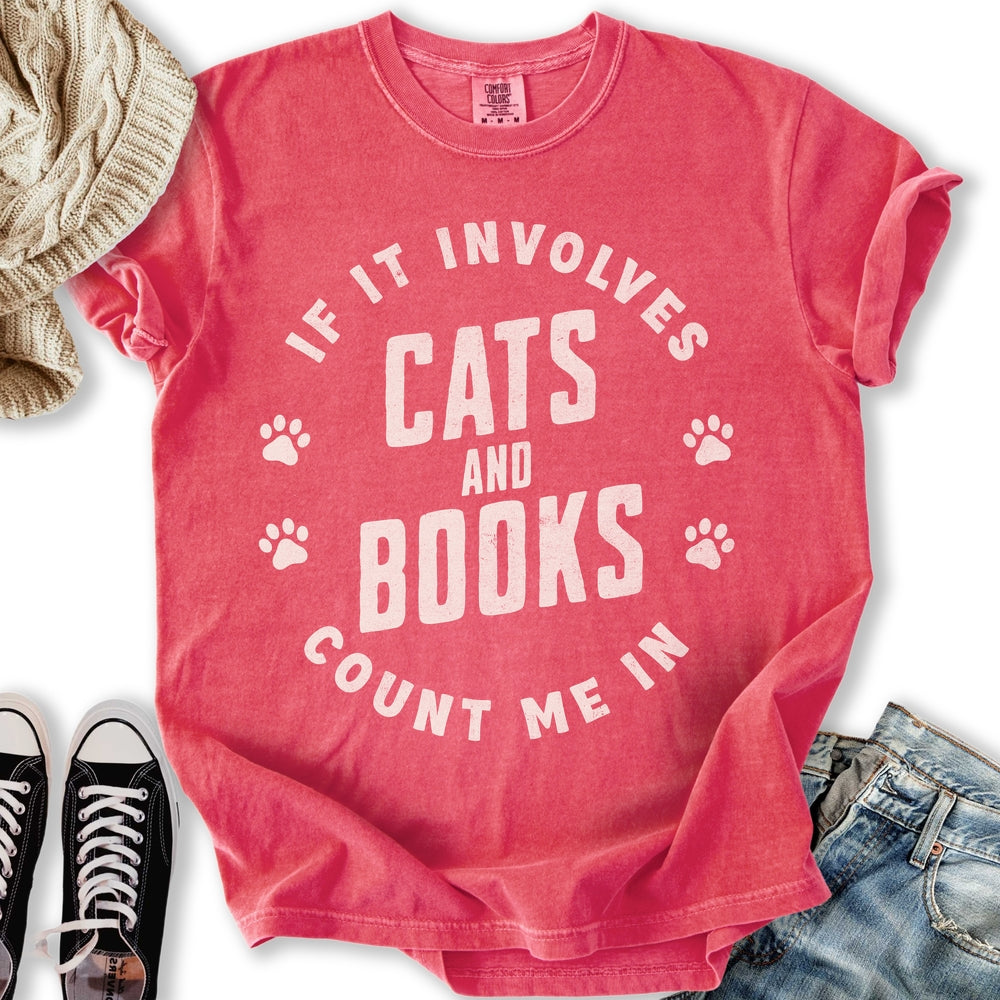 Involves Cats & Books T-Shirt