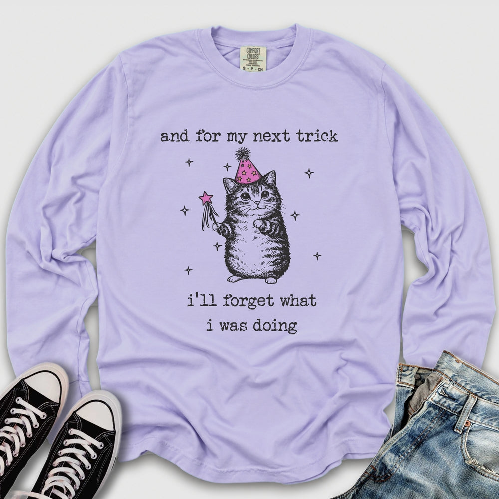 Forgetful Cat Long Sleeve Tee