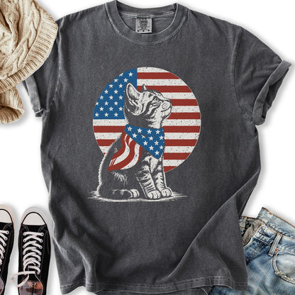 Kitten America Flag T-Shirt